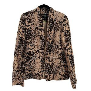 J. Crew Going-Out Blazer in Leopard Print Women's Size 10‎ T (Tall)